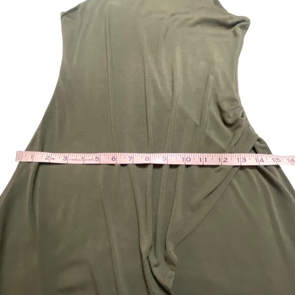 Tart Collections Women Faux Wrap Asymmetrical Maxi Dress Green Size Small - Picture 15 of 16